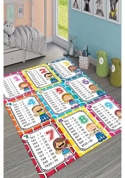 Süngersan Yıkanabilir Kaymaz Tabanlı Çocuk Halısı Güvenli ve Dayanıklı Tasarım