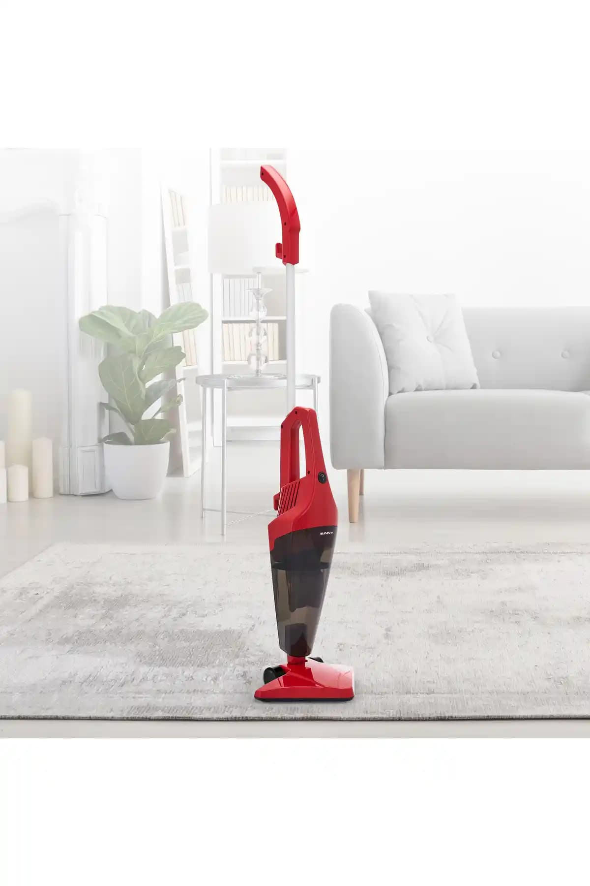 Sunny Rossa Mini Pratik Süpürge Kırmızı Modern Temizlik Çözümünüz