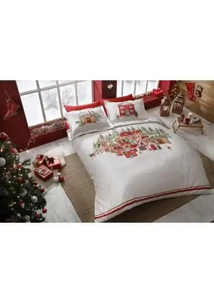 Taç Santa Çift Taraflı Saten Nevresim Takımı: Şık ve Konforlu Yatak Odası Dekorasyonu