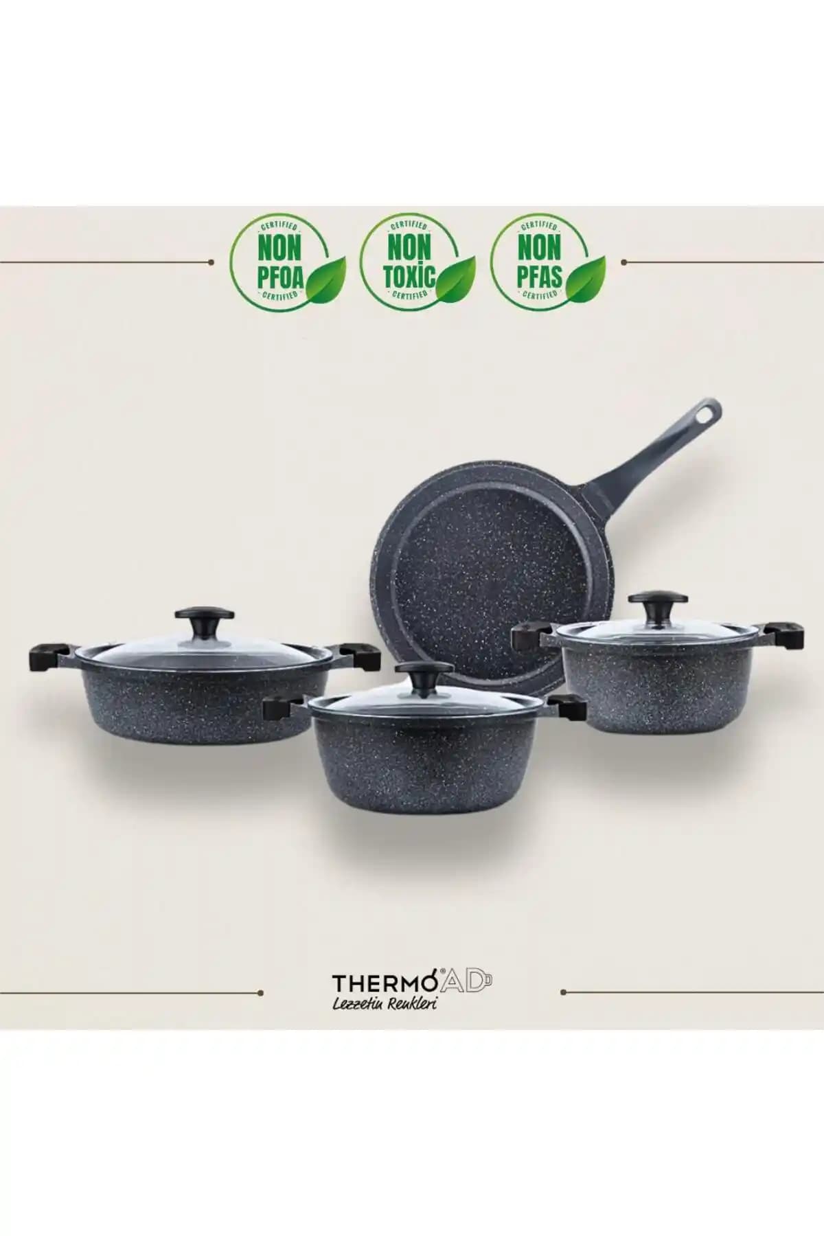 ThermoAD Alüminyum Granit Döküm Seti: Dayanıklı ve Sağlıklı Mutfak Gereçleri