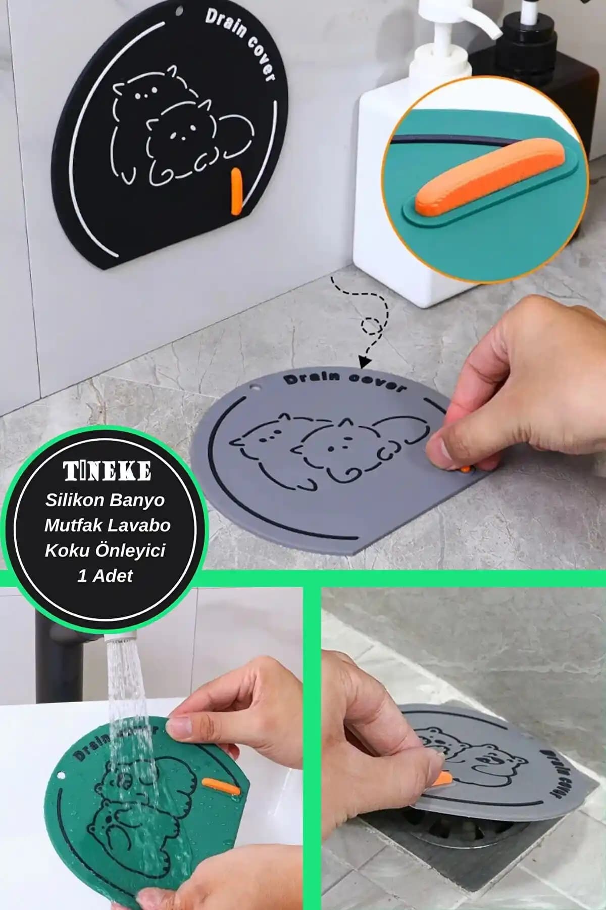 TİNEKE Lavabo ve Mutfak Gider Koku Önleyici Silikon Pedleri ile Temizlikte Yenilikçi Çözüm