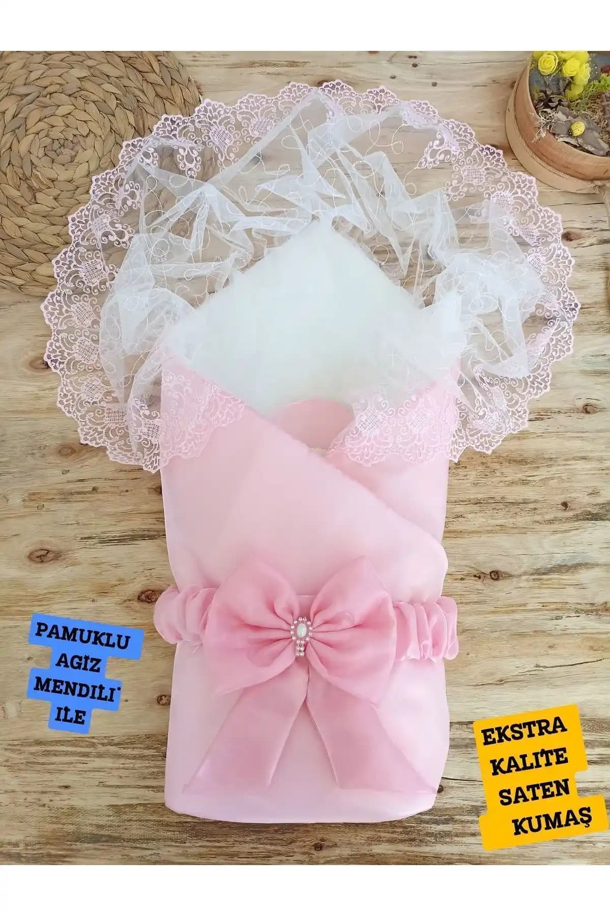 Tomuycuk %100 Pamuklu Pembe Uyku Kundakları Bebekler İçin Güvenli ve Konforlu Uyku Çözümü