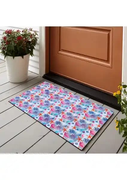 Vagonik Deniz Yaz Desenli Dijital Baskılı Çok Amaçlı Kapı Paspası Ürün Tanıtımı ve Özellikleri