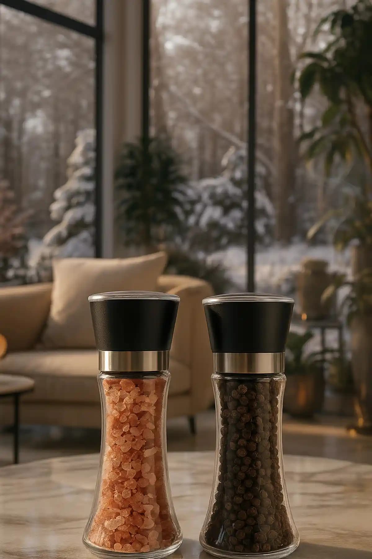 Veliday 2'li Ayarlanabilir Baharat Öğütücü Seti Pratik ve Estetik Mutfak Çözümü