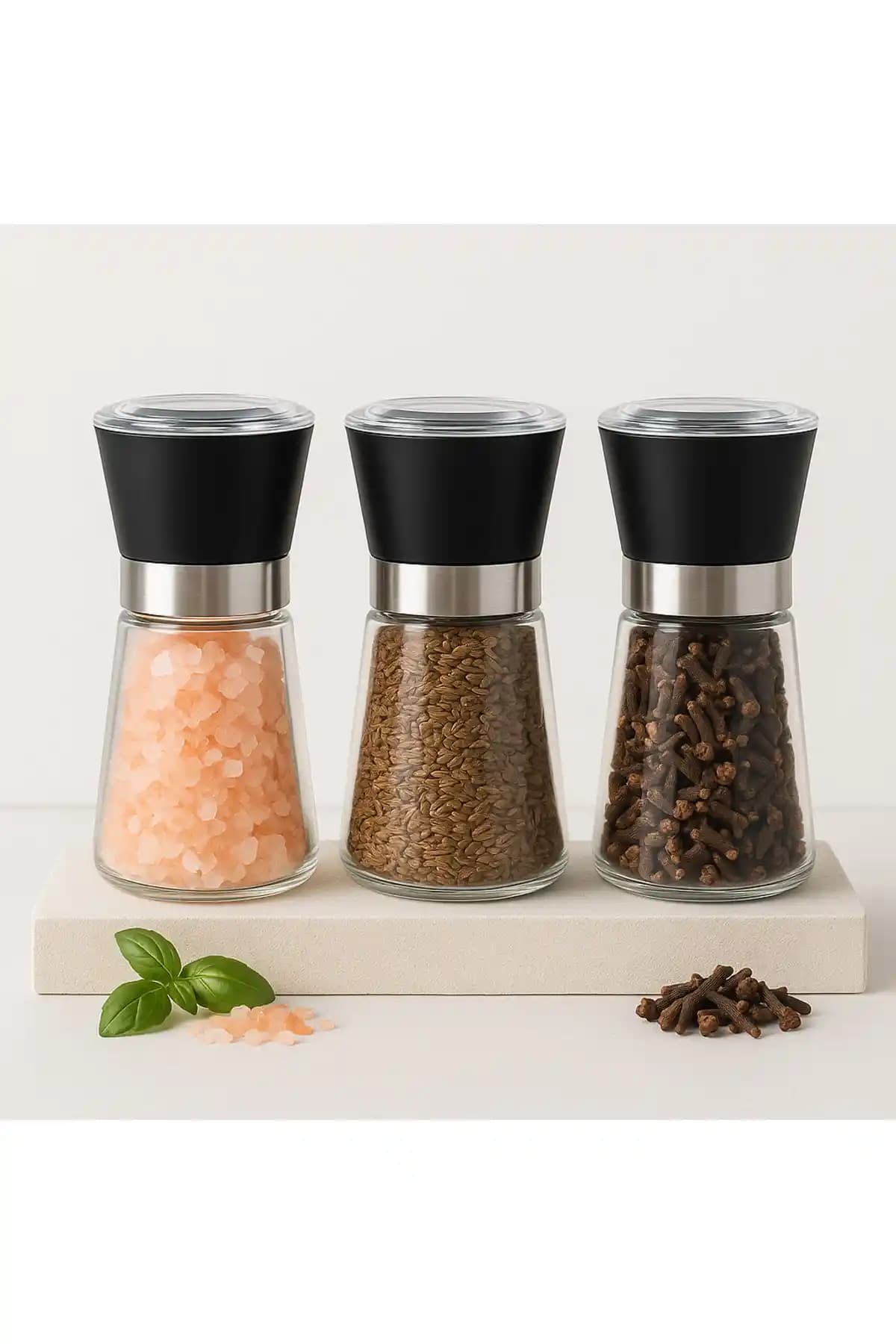 Vivien Home Cam Gövdeli Tuz ve Karabiber Öğütücüleri Seti Detaylı İnceleme ve Kullanım Özellikleri