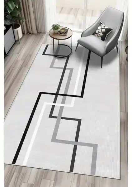 West Home Yıkanabilir Kaymaz Leke Tutmaz Salon Halısı Modern Tasarım ve Pratik Kullanım