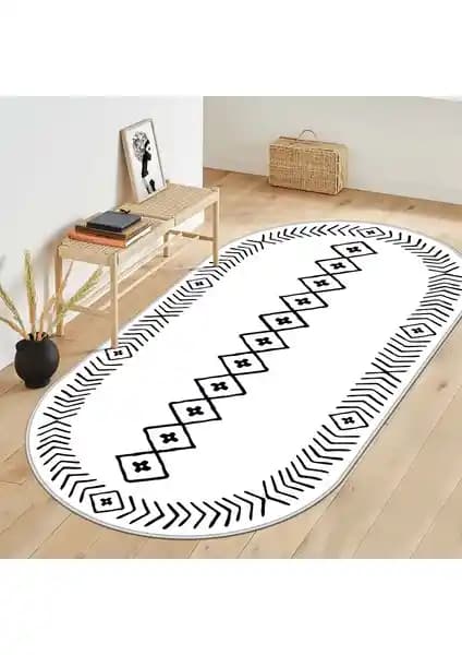 West Home Yıkanabilir Kaymaz Tabanlı Oval Salon ve Mutfak Halısı Özellikleri ve Kullanım Avantajları