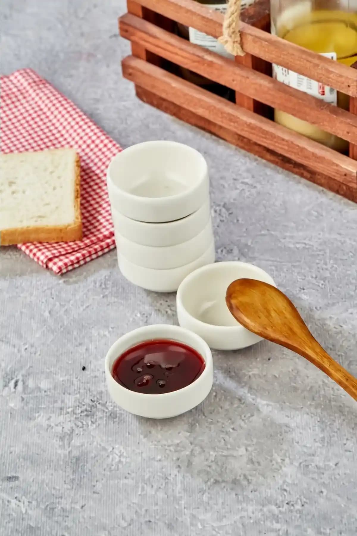 Wonder Mini 6 Cm Porselen Sosluk Seti Şık ve Dayanıklı Tasarımıyla Sofralarınıza Zarif Dokunuş