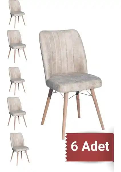 Yafes Kare Gold 6'lı Sandalye Modern ve Dayanıklı Mutfak Oturma Çözümü