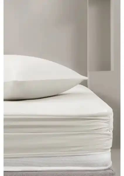 Yataş Bedding Noah Lastikli Çarşaf 150x200 cm Ekru Yatak Odası İçin Fonksiyonel ve Şık