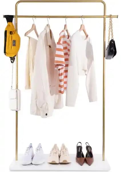 Zeus Metal Ayaklı Askılık: Modern Tasarım ve Dayanıklılık Sunan Kıyafet Düzenleyici