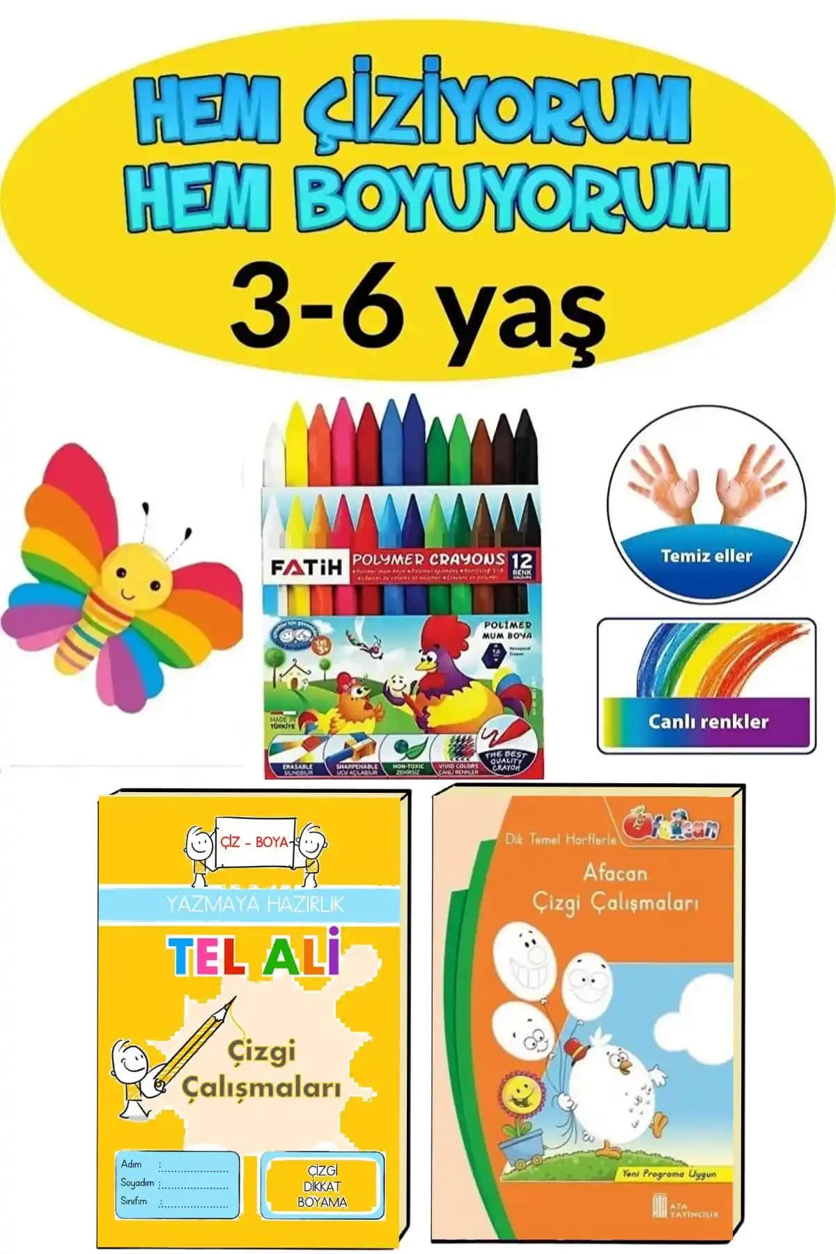 3-6 Yaş Çocuklar İçin Geliştirici Boyama Seti ve Kitaplar Karşılaştırması