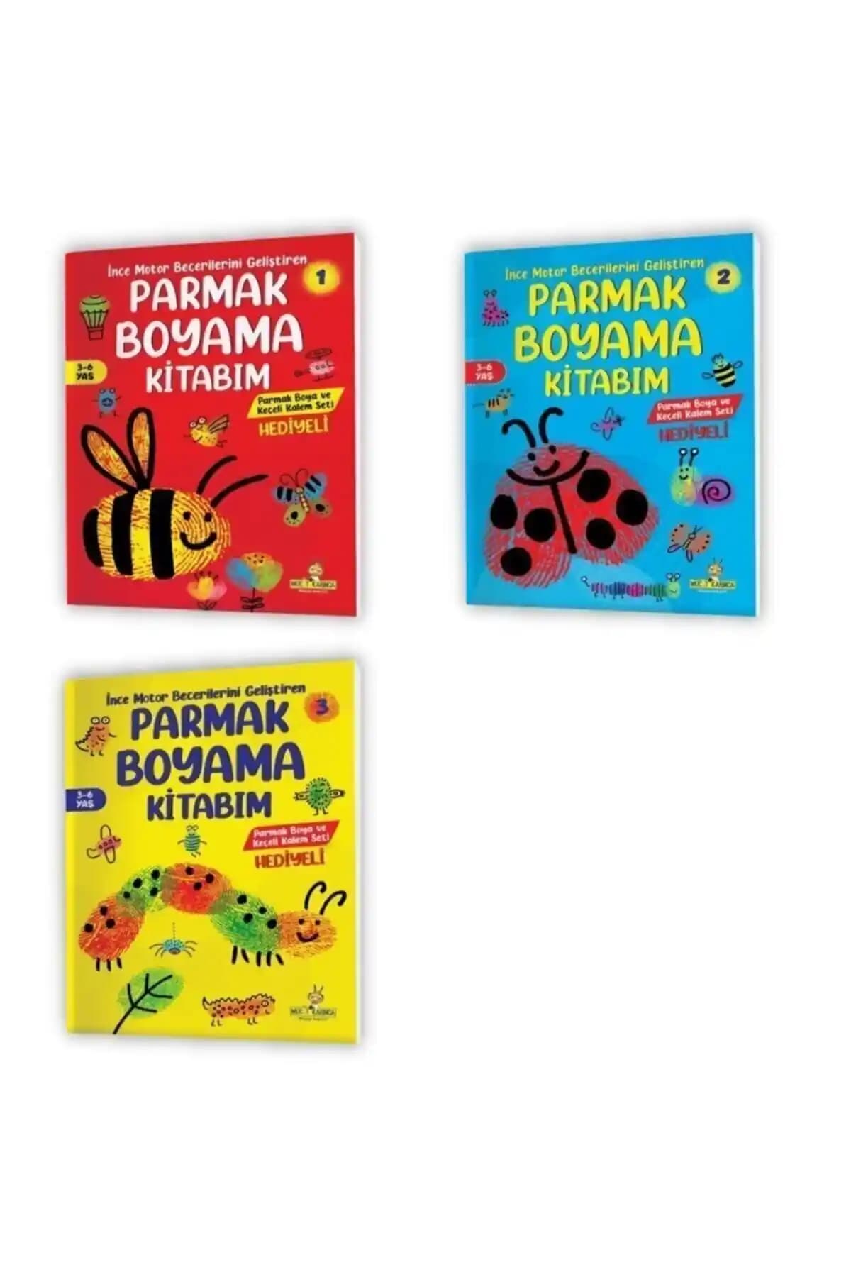 Yükselen Zeka Parmak Boyama Kitabı ve Seti Karşılaştırması 3-6 Yaş Çocuklar İçin