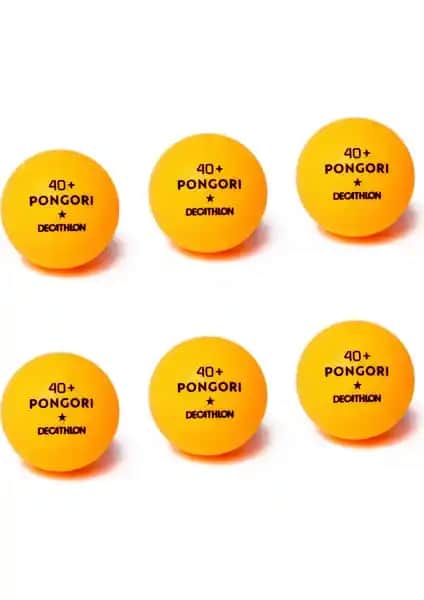 Decathlon Pongori Masa Tenisi Topu 6'lı Paket Yüksek Kalite ve Dayanıklılık