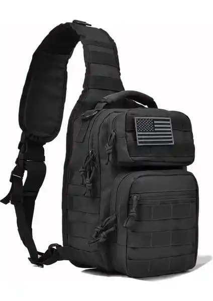 İyi Çanta Askeri Omuz Sırt Çantası Siyah Güçlü ve Fonksiyonel Tasarım