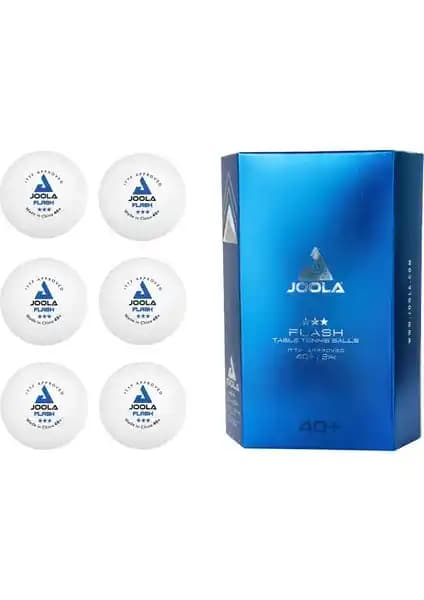 Joola Flash ITTF Onaylı 6'lı Beyaz Masa Tenisi Topu Yüksek Performans ve Dayanıklılık İçin