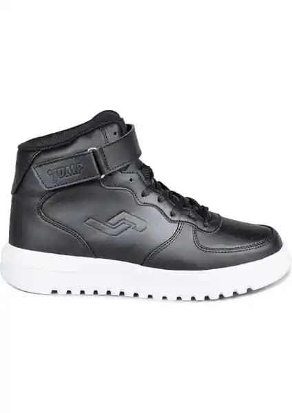 Jump 17308 Yüksek Bilekli Siyah Beyaz Kadın Sneakers Günlük Şıklık ve Konfor Bir Arada