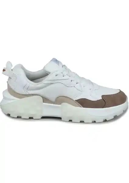 Kadınlar İçin Modern ve Rahat Beyaz Bej Spor Ayakkabı - Günlük Şıklık İçin Uygun
