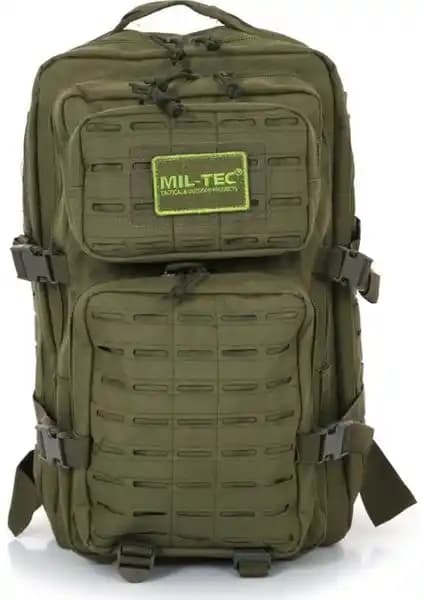 Mil-Tec Lazer Kesim Haki Renkli 50 Litre Taktik Sırt Çantası Günlük ve Outdoor Kullanımına Uygun