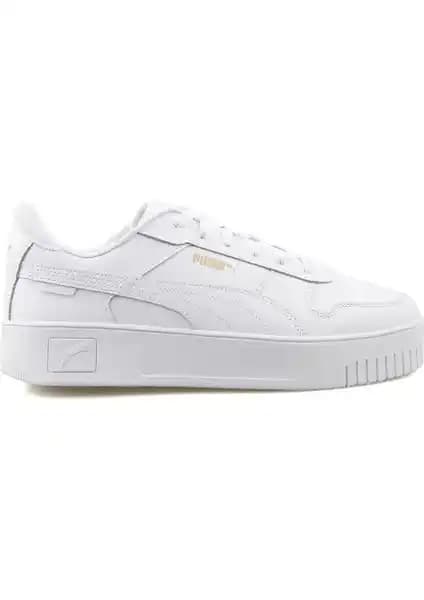 Puma Carina Street Beyaz Kadın Sneaker Günlük Şıklık ve Rahatlık Sunan Modern Tasarım