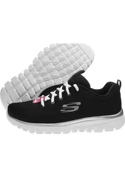 Skechers GRACEFUL-GET CONNECTED Kadın Siyah Spor Ayakkabı Modern Tasarım ve Üstün Konfor
