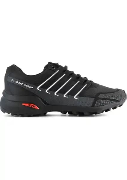Slazenger Erkek Outdoor Siyah Beyaz Ayakkabı Dayanıklılık ve Konfor Sağlar