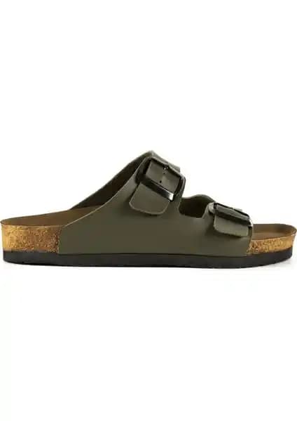 Slazenger LENS Kadın Haki Terlik Şıklık ve Konfor Sunan Günlük Kullanım Modeli