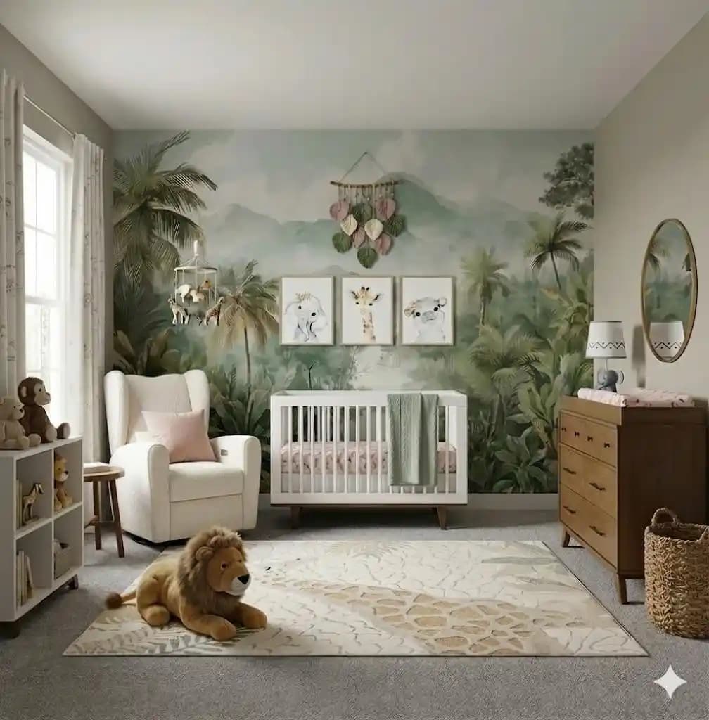 Orman Temalı Bebek Odası Tasarımı: Mobilya, Renk, Aydınlatma ve Güvenlik İpuçları