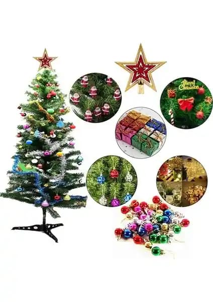 120 cm Çam Ağacı Seti ile Yılbaşı Dekorasyonlarınızı Geliştirin