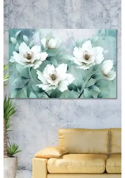 50x70 Beyaz Bahçe Duvar Kanvas Tablo: Estetik ve Dayanıklılık Sunan Modern Dekorasyon Ürünü