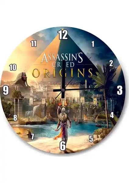Assassins Creed Origins Mısır Temalı Duvar Saati Dekorasyon ve Fonksiyonellik