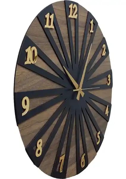 Aswood Modern Şık Dekoratif Vıp Katmanlı Rustik Duvar Saati 75-90 karakter