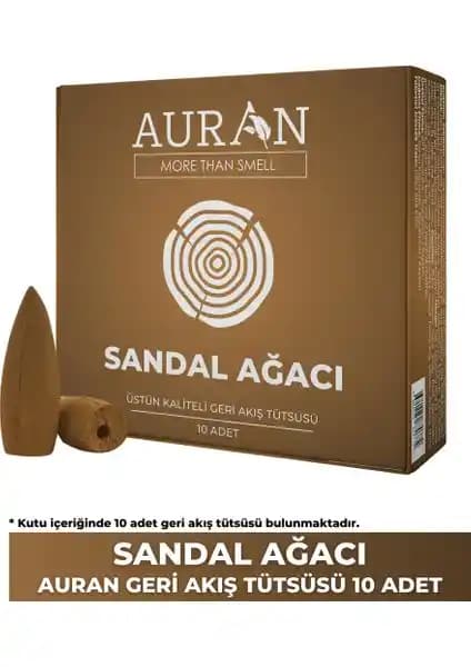 Auran Sandal Ağacı Kokulu Geri Akış Tütsüsü ile Mistik Atmosfer ve Ruh Dinginliği Yaratın