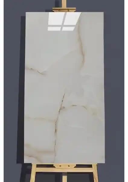 BienHome Sarı Gold Mermer Desenli Kendinden Yapışkanlı Duvar Paneli 30x60 cm