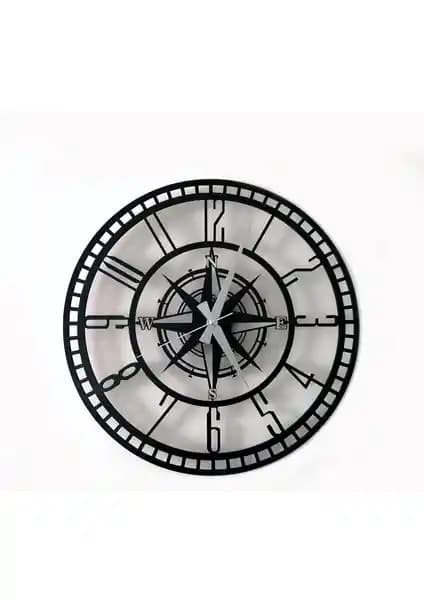 C-Tasarım Siyah Ahşap Modern Duvar Saati Şık ve Dayanıklı Tasarım Özellikleri