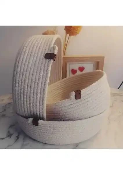 Çok Amaçlı 3'lü Sepet Seti: Doğal Malzeme ve El İşçiliğiyle Şık Dekoratif Çözüm