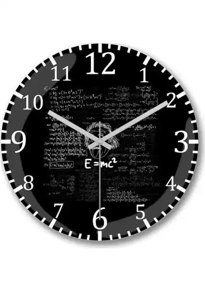 E=mc² Formüllü Duvar Saati Modern ve Şık Tasarımıyla Dekorasyonunuza Yenilik Katar