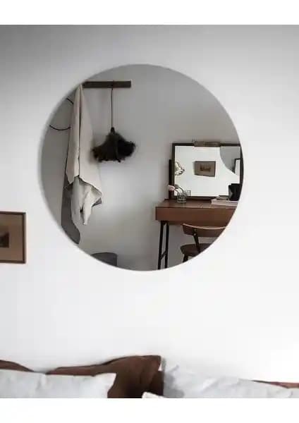 Effe Yapı Dekor 90 cm Yuvarlak Çerçevesiz Ayna Modern ve Şık Dekorasyon Unsuru