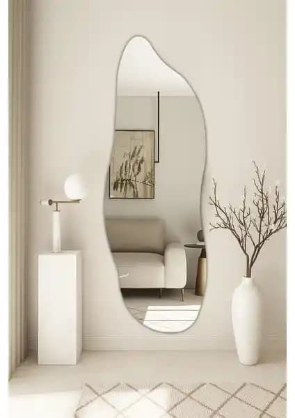 Ersan Dizayn Aura Asimetrik Boy Aynası: Modern ve Şık Dekoratif Aynalar