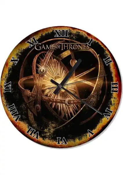 Game Of Thrones Temalı Duvar Saati 30cm ve 50cm Çap Seçenekleriyle Dekorasyonunuza Şıklık Katar