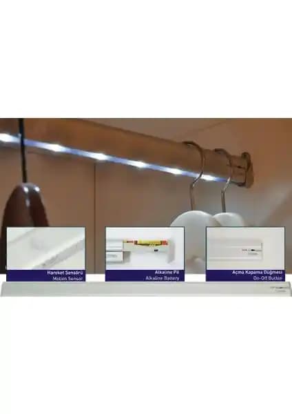 Gürçay Işıklı Askı Borusu: Modern Dolap Aydınlatması ve Kullanım Kolaylığı