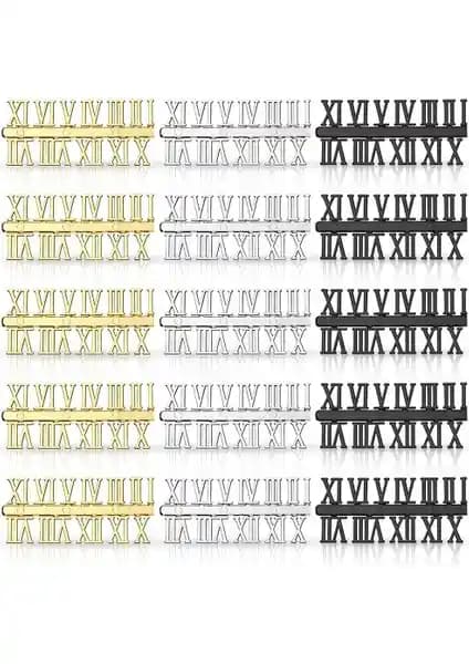 Hermoso 15 Adet Saat Rakamları Seti Dekoratif ve Kendin Yap Saat Projeleri İçin Uygun