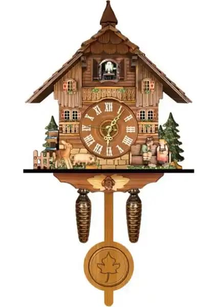 Hermoso Guguklu Saat Oturma Odası İçin Retro Tarzda Zarif Dekoratif Parça