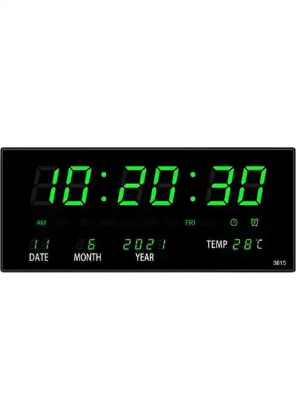 Hermoso LED Sürekli Takvim Elektronik Saat Modern ve Fonksiyonel Tasarım Özellikleri