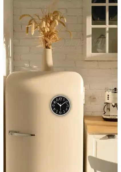 KaktüsKedi Mıknatıslı Buzdolabı Saati 11 cm – Dayanıklı ve Şık Mutfak Dekorasyonu Ürünü