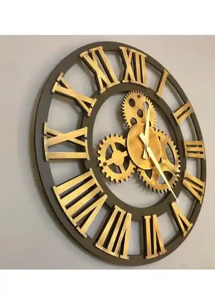Kayra Duvar Saati Antik Gold Roma 70CM Zarif ve Fonksiyonel Tasarım