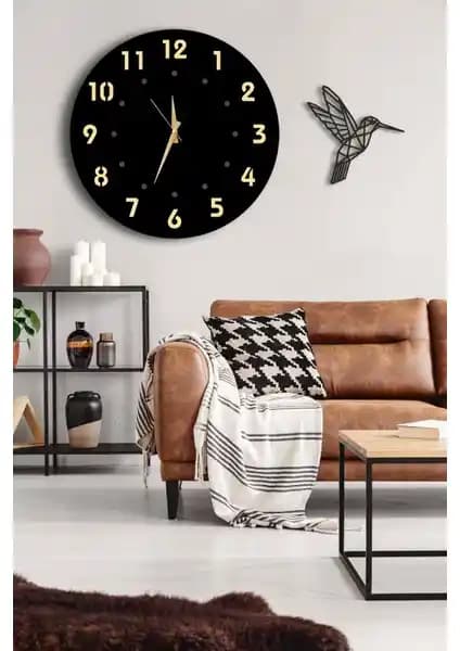 Lupokraft Aynalı Duvar Saati ve Kuşlu Tablo Modern ve Şık İç Mekan Dekorasyonu İçin