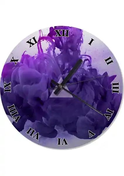Mor Duman Akarlı Duvar Saati: Estetik ve Fonksiyonelliğin Modern Buluşması