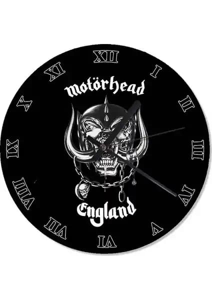 Motörhead Müzik Grubu Temalı Modern Duvar Saati 30cm ve 50cm Seçenekleriyle