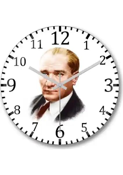 Mustafa Kemal Atatürk Temalı Duvar Saati: Şık ve Fonksiyonel Dekoratif Parça